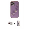 MARSİLYAN™- iPhone 13 Pro Max Kılıf Nova Işık Prime - Siyah Bilvis 3D Mat Cam Ekran Koruyucu + Rainbow Kamera Lens Koruma Cam - KI