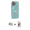 MARSİLYAN™- iPhone 13 Pro Max Kılıf Nova Işık Prime - Siyah Bilvis 3D Mat Cam Ekran Koruyucu + Rainbow Kamera Lens Koruma Cam - BZ
