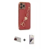 MARSİLYAN™- iPhone 13 Pro Max Kılıf Nova Işık Prime - Siyah Bilvis 3D Mat Cam Ekran Koruyucu + Rainbow Kamera Lens Koruma Cam - KI