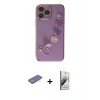 MARSİLYAN™- iPhone 13 Pro Max Kılıf Nova Işık Prime - Siyah Bilvis 3D Mat Cam Ekran Koruyucu + Renkli Kamera Lens Koruma Cam - YL