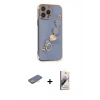 MARSİLYAN™- iPhone 13 Pro Max Kılıf Nova Işık Prime - Siyah Bilvis 3D Mat Cam Ekran Koruyucu + Renkli Kamera Lens Koruma Cam - SI