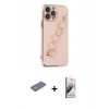 MARSİLYAN™- iPhone 13 Pro Max Kılıf Nova Işık Prime - Siyah Bilvis 3D Mat Cam Ekran Koruyucu + Renkli Kamera Lens Koruma Cam - SI