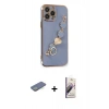 MARSİLYAN™- iPhone 13 Pro Max Kılıf Nova Işık Prime - Siyah Bilvis 3D Mat Cam Ekran Koruyucu + Renkli Kamera Lens Koruma Cam - YL