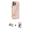 MARSİLYAN™- iPhone 13 Pro Max Kılıf Nova Işık Prime - Siyah Bilvis 3D Mat Cam Ekran Koruyucu + Rainbow Kamera Lens Koruma Cam - REGD
