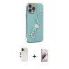 MARSİLYAN™- iPhone 13 Pro Max Kılıf Nova Işık Prime - Siyah Bilvis 3D Mat Cam Ekran Koruyucu + Shine Kamera Lens - GD