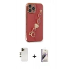 MARSİLYAN™- iPhone 13 Pro Max Kılıf Nova Işık Prime - Siyah Bilvis 3D Mat Cam Ekran Koruyucu + Shine Kamera Lens - GD