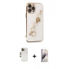 MARSİLYAN™- iPhone 13 Pro Max Kılıf Nova Işık Prime - Siyah Bilvis 3D Mat Cam Ekran Koruyucu + Shine Kamera Lens - GD