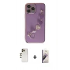MARSİLYAN™- iPhone 13 Pro Max Kılıf Nova Işık Prime - Siyah Bilvis 3D Mat Cam Ekran Koruyucu + Shine Kamera Lens - GD