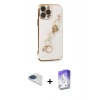 MARSİLYAN™- iPhone 13 Pro Max Kılıf Nova Işık Prime - Siyah Bilvis 5in1 3D Magic Cam Ekran Koruyucu + Pers Alüminyum Kamera Lens - LT