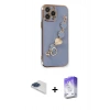 MARSİLYAN™- iPhone 13 Pro Max Kılıf Nova Işık Prime - Siyah Bilvis 5in1 3D Magic Cam Ekran Koruyucu + Pers Alüminyum Kamera Lens - LT