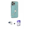 MARSİLYAN™- iPhone 13 Pro Max Kılıf Nova Işık Prime - Siyah Bilvis 5in1 3D Magic Cam Ekran Koruyucu + Pers Alüminyum Kamera Lens - LT