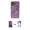 MARSİLYAN™- iPhone 13 Pro Max Kılıf Nova Işık Prime - Siyah Bilvis 5in1 3D Magic Cam Ekran Koruyucu + Neon Fosforlu Kamera Lens - BZ