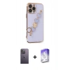 MARSİLYAN™- iPhone 13 Pro Max Kılıf Nova Işık Prime - Siyah Bilvis 5in1 3D Magic Cam Ekran Koruyucu + Neon Fosforlu Kamera Lens - BZ