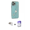 MARSİLYAN™- iPhone 13 Pro Max Kılıf Nova Işık Prime - Siyah Bilvis 5in1 3D Magic Cam Ekran Koruyucu + Pers Alüminyum Kamera Lens - GD