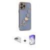 MARSİLYAN™- iPhone 13 Pro Max Kılıf Nova Işık Prime - Siyah Bilvis 5in1 3D Magic Cam Ekran Koruyucu + Pers Alüminyum Kamera Lens - GD