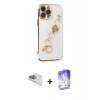MARSİLYAN™- iPhone 13 Pro Max Kılıf Nova Işık Prime - Siyah Bilvis 5in1 3D Magic Cam Ekran Koruyucu + Pers Alüminyum Kamera Lens - SABE