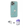 MARSİLYAN™- iPhone 13 Pro Max Kılıf Nova Işık Prime - Siyah Bilvis 5in1 3D Magic Cam Ekran Koruyucu + Pers Alüminyum Kamera Lens - SABE
