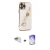 MARSİLYAN™- iPhone 13 Pro Max Kılıf Nova Işık Prime - Siyah Bilvis 5in1 3D Magic Cam Ekran Koruyucu + Pers Alüminyum Kamera Lens - GD