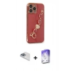 MARSİLYAN™- iPhone 13 Pro Max Kılıf Nova Işık Prime - Siyah Bilvis 5in1 3D Magic Cam Ekran Koruyucu + Pers Alüminyum Kamera Lens - SABE