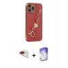 MARSİLYAN™- iPhone 13 Pro Max Kılıf Nova Işık Prime - Siyah Bilvis 5in1 3D Magic Cam Ekran Koruyucu + Pers Alüminyum Kamera Lens - KI