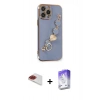 MARSİLYAN™- iPhone 13 Pro Max Kılıf Nova Işık Prime - Siyah Bilvis 5in1 3D Magic Cam Ekran Koruyucu + Pers Alüminyum Kamera Lens - KI