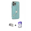 MARSİLYAN™- iPhone 13 Pro Max Kılıf Nova Işık Prime - Siyah Bilvis 5in1 3D Magic Cam Ekran Koruyucu + Rainbow Kamera Lens Koruma Cam - MR