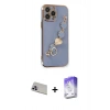 MARSİLYAN™- iPhone 13 Pro Max Kılıf Nova Işık Prime - Siyah Bilvis 5in1 3D Magic Cam Ekran Koruyucu + Rainbow Kamera Lens Koruma Cam - MR