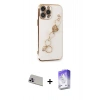 MARSİLYAN™- iPhone 13 Pro Max Kılıf Nova Işık Prime - Siyah Bilvis 5in1 3D Magic Cam Ekran Koruyucu + Rainbow Kamera Lens Koruma Cam - MR