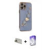 MARSİLYAN™- iPhone 13 Pro Max Kılıf Nova Işık Prime - Siyah Bilvis 5in1 3D Magic Cam Ekran Koruyucu + Rainbow Kamera Lens Koruma Cam - REGD