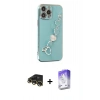 MARSİLYAN™- iPhone 13 Pro Max Kılıf Nova Işık Prime - Siyah Bilvis 5in1 3D Magic Cam Ekran Koruyucu + Raze Metal Kamera Lens - GD