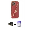 MARSİLYAN™- iPhone 13 Pro Max Kılıf Nova Işık Prime - Siyah Bilvis 5in1 3D Magic Cam Ekran Koruyucu + Raze Metal Kamera Lens - GD