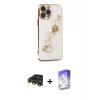 MARSİLYAN™- iPhone 13 Pro Max Kılıf Nova Işık Prime - Siyah Bilvis 5in1 3D Magic Cam Ekran Koruyucu + Raze Metal Kamera Lens - GD