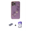 MARSİLYAN™- iPhone 13 Pro Max Kılıf Nova Işık Prime - Siyah Bilvis 5in1 3D Magic Cam Ekran Koruyucu + Renkli Kamera Lens Koruma Cam - PE