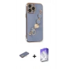 MARSİLYAN™- iPhone 13 Pro Max Kılıf Nova Işık Prime - Siyah Bilvis 5in1 3D Magic Cam Ekran Koruyucu + Renkli Kamera Lens Koruma Cam - SI