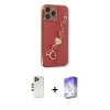 MARSİLYAN™- iPhone 13 Pro Max Kılıf Nova Işık Prime - Siyah Bilvis 5in1 3D Magic Cam Ekran Koruyucu + Shine Kamera Lens - GD