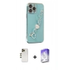 MARSİLYAN™- iPhone 13 Pro Max Kılıf Nova Işık Prime - Siyah Bilvis 5in1 3D Magic Cam Ekran Koruyucu + Shine Kamera Lens - GD