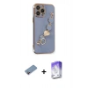 MARSİLYAN™- iPhone 13 Pro Max Kılıf Nova Işık Prime - Siyah Bilvis 5in1 3D Magic Cam Ekran Koruyucu + Shine Kamera Lens Koruma Cam - PE