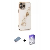 MARSİLYAN™- iPhone 13 Pro Max Kılıf Nova Işık Prime - Siyah Bilvis 5in1 3D Magic Cam Ekran Koruyucu + Shine Kamera Lens Koruma Cam - PE