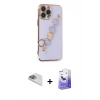 MARSİLYAN™- iPhone 13 Pro Max Kılıf Nova Işık Prime - Siyah Bilvis 5in1 5D Magic Hayalet Cam Ekran Koruyucu + Pers Alüminyum Kamera Lens - SABE