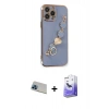 MARSİLYAN™- iPhone 13 Pro Max Kılıf Nova Işık Prime - Siyah Bilvis 5in1 5D Magic Hayalet Cam Ekran Koruyucu + Rainbow Kamera Lens Koruma Cam - MI