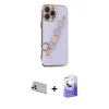 MARSİLYAN™- iPhone 13 Pro Max Kılıf Nova Işık Prime - Siyah Bilvis 5in1 5D Magic Hayalet Cam Ekran Koruyucu + Rainbow Kamera Lens Koruma Cam - BZ