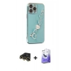 MARSİLYAN™- iPhone 13 Pro Max Kılıf Nova Işık Prime - Siyah Bilvis 5in1 5D Magic Hayalet Cam Ekran Koruyucu + Raze Metal Kamera Lens - GD