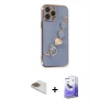 MARSİLYAN™- iPhone 13 Pro Max Kılıf Nova Işık Prime - Siyah Bilvis 5in1 5D Magic Hayalet Cam Ekran Koruyucu + Pers Alüminyum Kamera Lens - GD