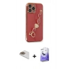 MARSİLYAN™- iPhone 13 Pro Max Kılıf Nova Işık Prime - Siyah Bilvis 5in1 5D Magic Hayalet Cam Ekran Koruyucu + Pers Alüminyum Kamera Lens - GD