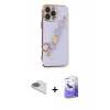 MARSİLYAN™- iPhone 13 Pro Max Kılıf Nova Işık Prime - Siyah Bilvis 5in1 5D Magic Hayalet Cam Ekran Koruyucu + Pers Alüminyum Kamera Lens - GD