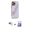 MARSİLYAN™- iPhone 13 Pro Max Kılıf Nova Işık Prime - Siyah Bilvis 5in1 5D Magic Hayalet Cam Ekran Koruyucu + Pers Alüminyum Kamera Lens - LT