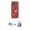 MARSİLYAN™- iPhone 13 Pro Max Kılıf Nova Işık Prime - Siyah Bilvis 5in1 5D Magic Hayalet Cam Ekran Koruyucu + Rainbow Kamera Lens Koruma Cam - MI