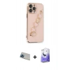 MARSİLYAN™- iPhone 13 Pro Max Kılıf Nova Işık Prime - Siyah Bilvis 5in1 5D Magic Hayalet Cam Ekran Koruyucu + Rainbow Kamera Lens Koruma Cam - MI
