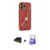 MARSİLYAN™- iPhone 13 Pro Max Kılıf Nova Işık Prime - Siyah Bilvis 5in1 5D Magic Hayalet Cam Ekran Koruyucu + Raze Metal Kamera Lens - GD