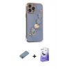 MARSİLYAN™- iPhone 13 Pro Max Kılıf Nova Işık Prime - Siyah Bilvis 5in1 5D Magic Hayalet Cam Ekran Koruyucu + Shine Kamera Lens Koruma Cam - GI